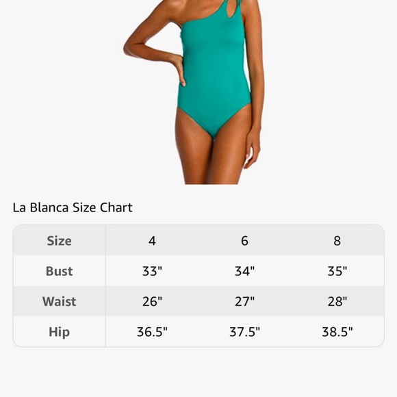 NWT La Blanca Women's Island Goddess Strappy Shoulder One Piece Swimsuit Sz 14 - Picture 5 of 8